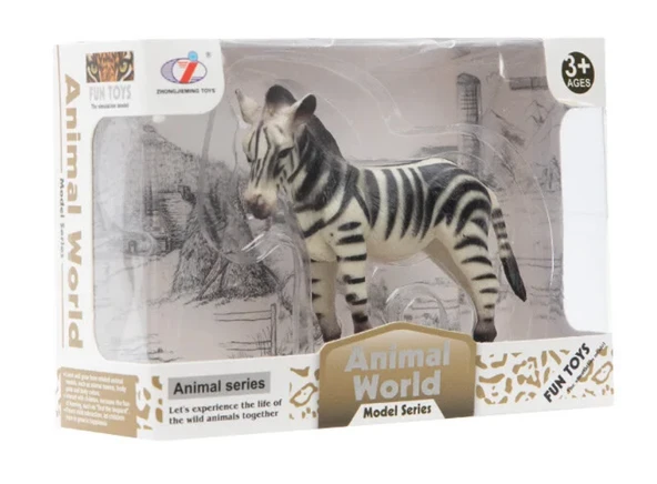 Kutulu Model Figür Hayvan Zebra - Resim 2