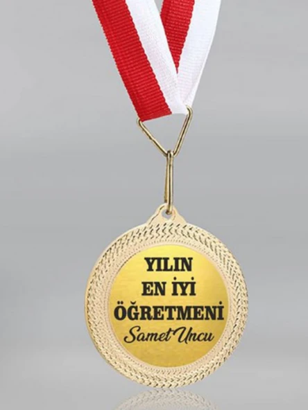 Altın Rengi Kişiye Özel İsim ve Fotoğraf Baskılı Madalya Özel Tasarım Hatıra ve Ödül Madalyası - Resim 6