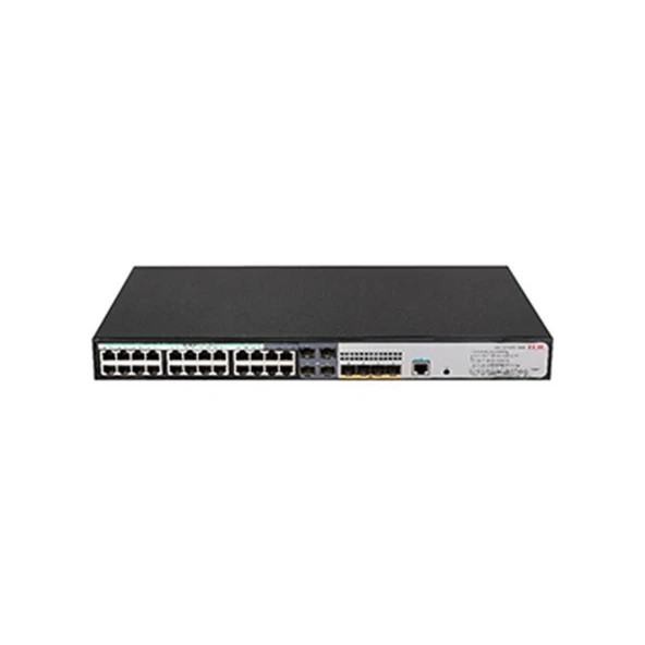 H3C  9801A41J S5120V3-28S-HPWR-LI 24 PORT GIGABIT+4X10GB SFP+ 1XCONSOLE PORT YÖNETILEBILIR 370W POE RACKMOUNT SWITCH ürün görseli 1