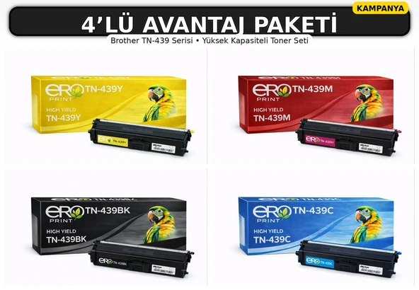 TN-439 / Brother MFC-L8690CDW İçin 4 Renk Muadil Toner Set ürün görseli 1