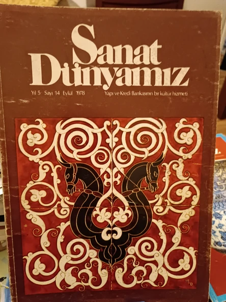 Sanat Dünyamız Sayı:14 (Çiçeklerin Dili-1-Sabiha Tansuğ/Erzincan Bakırcılık Sanatı/Ali Avni Çelebi-Nurullah Berk/Türk Motifleri ile Yeni Emaye Tekniği ürün görseli 1