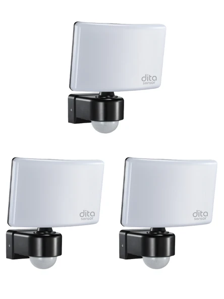 (3 Adet) Dita PR130NW 30W 4000K (Günışığı) 2200 Lümen Sensörlü Led Projektör ürün görseli 1