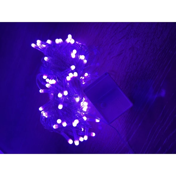 10 M 100 Led Damla Uçlu Pembe Işık Şeffaf Kablo MZ-17-9 ürün görseli 1