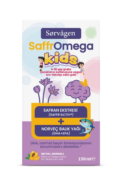 SORVAGEN SAFFROMEGA KIDS SIVI 150 ML ürün görseli 1