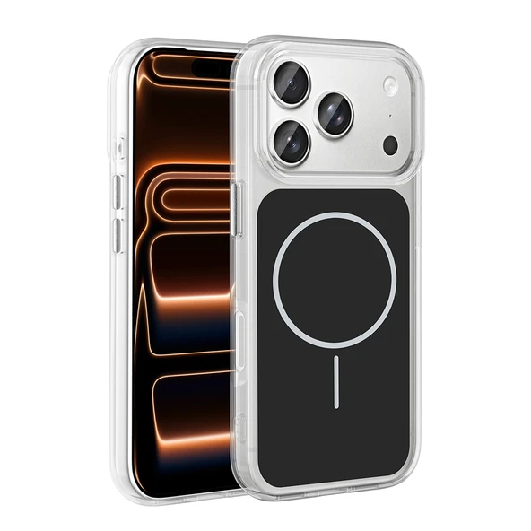 iPhone 17 Pro Max Kılıf Metal Buton Tasarımlı İkonik Sert Silikon Kapak ürün görseli 1