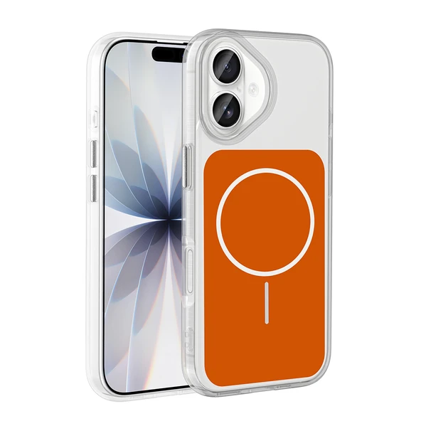 iPhone 17 Kılıf Metal Buton Tasarımlı İkonik Sert Silikon Kapak ürün görseli 1