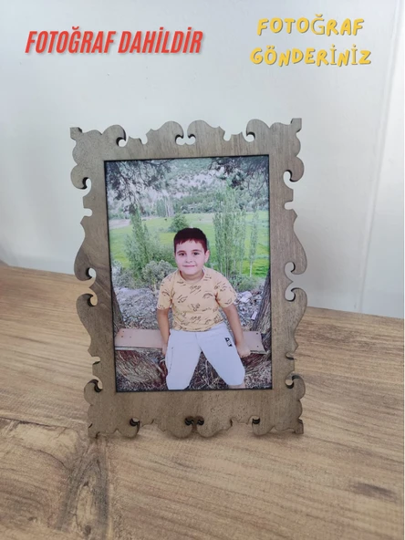 2 Adet Ahşap Fotoğraf Çerçevesi (Fotoğraf Dahil) 13x18 cm Dekoratif, Masa Üstü Çerçeve ürün görseli 1