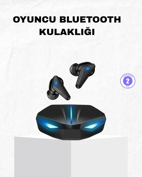 Oyuncu Bluetooth Kulaklık Tam Kablosuz Stereo LED Işıklı ürün görseli 1