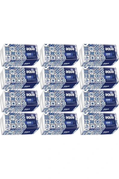 Pratik Mendil 250 Yaprak Tekli Pk (12 Lİ SET) ürün görseli 1