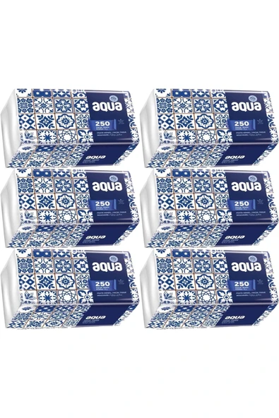Pratik Mendil 250 Yaprak Tekli Pk (6 LI SET) ürün görseli 1
