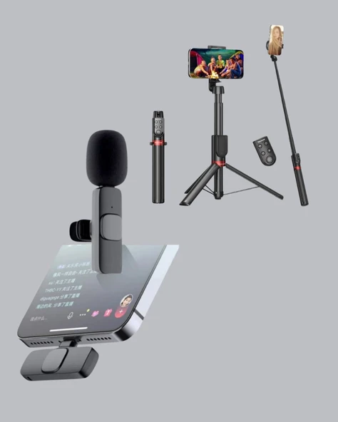 NPL2S TRİPOT +K11 YAKA MİKROFONU SET - Resim 2