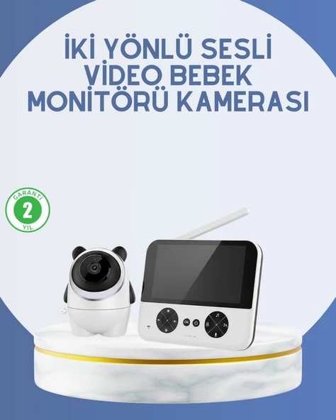 Kablosuz Bebek Monitörü 720P Görüntü ve Geniş Ekran ürün görseli 1