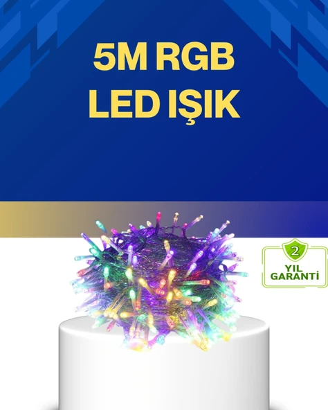 Dekoratif Peri Led 5 m 50 Ampullü Şeffaf Kablo Aydınlatma ürün görseli 1