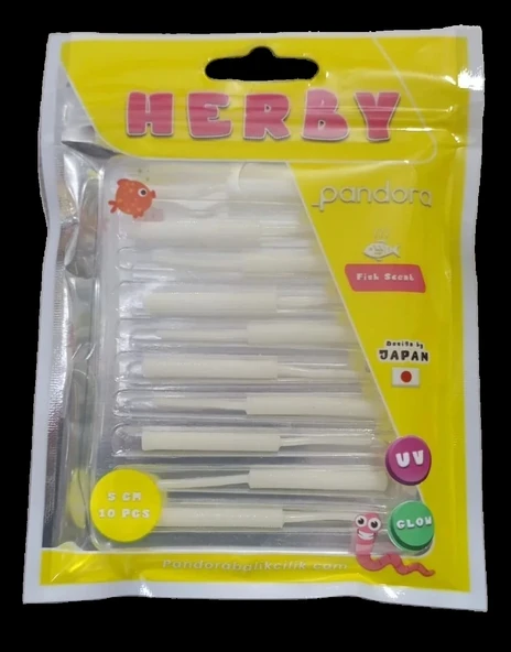 Pandora Herby LRF Silicon 5cm 10'lu Renk: Light White ürün görseli 1