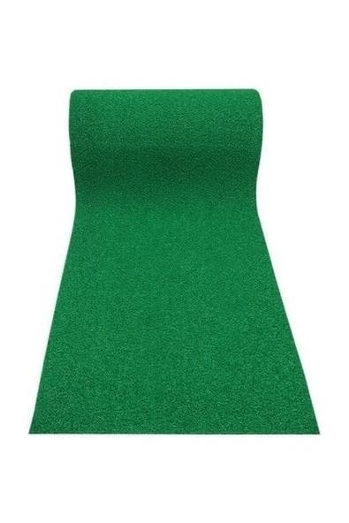 Abk Kıvırcık Yeşil Paspas 120  cm x 11m Kaymaz Yolluk Kaydırmaz Halı ürün görseli 1