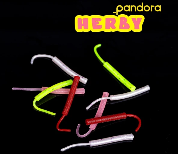 Pandora Herby LRF Silicon 5cm 10'lu Renk: Light White - Resim 2