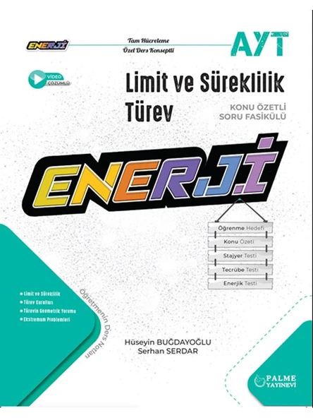 PALME YKS AYT ENERJİ LİMİT VE SÜREKLİLİK KONU ÖZETLİ SORU FASİKÜLÜ ürün görseli 1