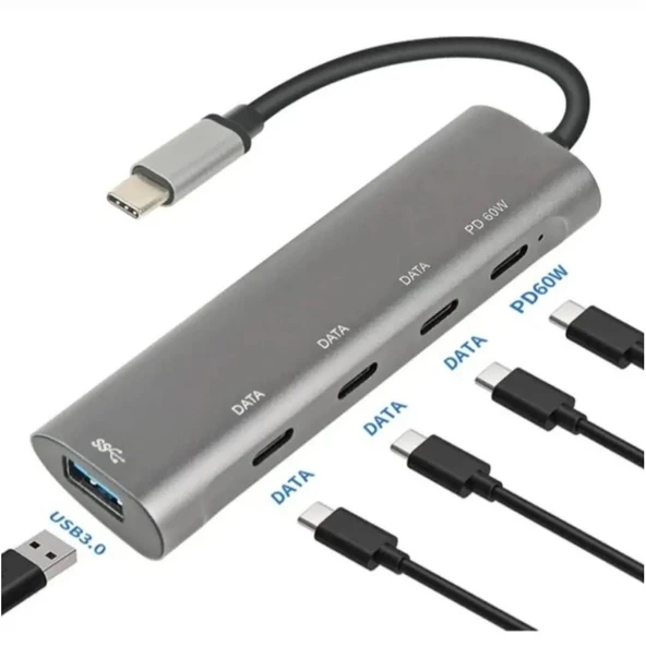 ZR268 Type-C 5 İn 1 Pd Hub ürün görseli 1