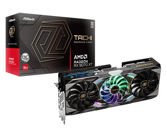 ASROCK GPU - 90-GA5HZZ-00UANF-RX9070XT TAICHI 16GO ürün görseli 1