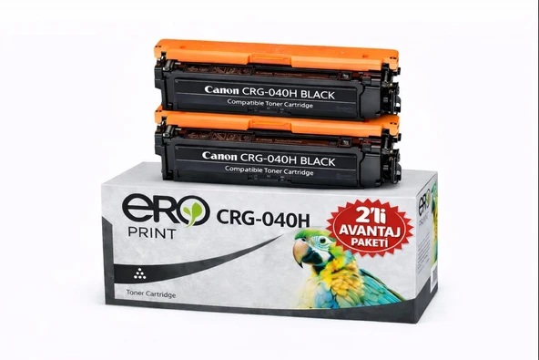 Canon 040HBK Çipli Siyah Muadil Toner - 2'li Avantaj Paket ürün görseli 1