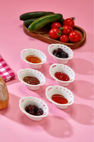 Cooker 6'lı Porselen Reçellik Sosluk Seti CKR3622 ürün görseli 1