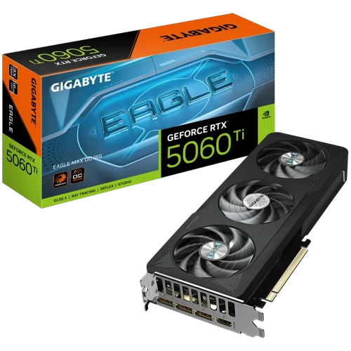GIGABYTE GV-N506TEAGLEMAX OC-16GD, RTX5060TI, EAGLE MAX OC, 16Gb, GDDR7, 128BIT, 3 Fanli, 1xHDMI, 3xDP, GAMING Ekran KARTI ürün görseli 1