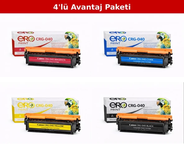 040 / Canon i-SENSYS LBP-712Cx İçin 4 Renk Çipli Muadil Toner Set ürün görseli 1