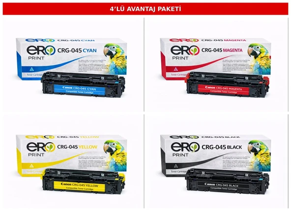 045 / Canon i-SENSYS MF-633Cdw İçin 4 Renk Set Muadil Toner ürün görseli 1