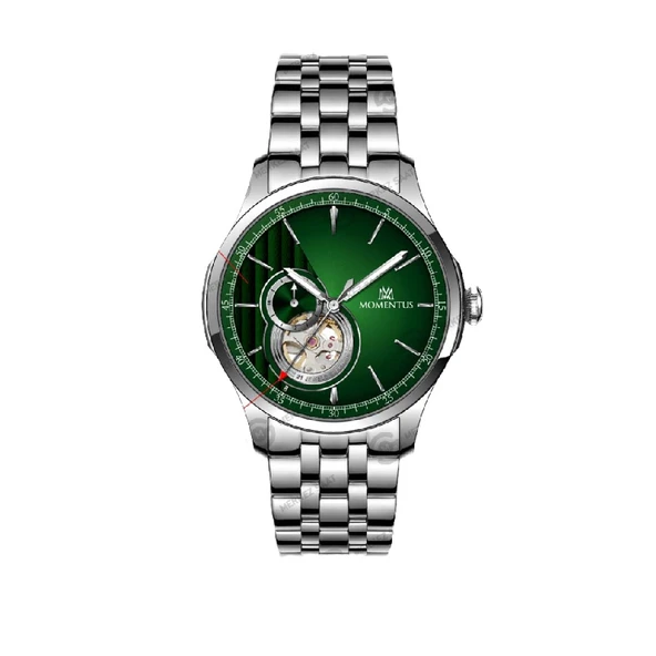 Momentus MM102S-15SS Safir Çizilmez Cam Otomatik Mekanizma Metalik Renk Erkek Kol Saati ürün görseli 1