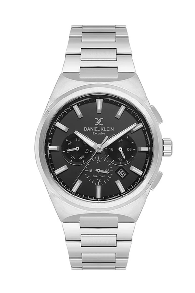 Daniel Klein DK.1.14069-2 Exclusive Tüm Fonksiyonlar Aktif Çelik Kaplama 3 ATM Suya Dayanıklı  Metalik Renk Erkek Kol Saati ürün görseli 1