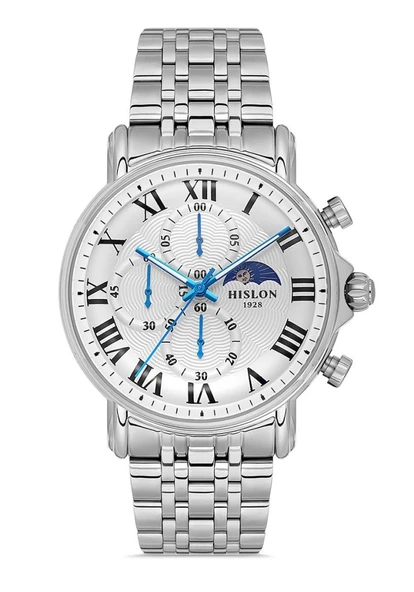 Hislon TM112S-02SS Fonksiyonlar Aktif Gece Gündüz Göstergeli Metalik Renk Erkek Kol Saati ürün görseli 1
