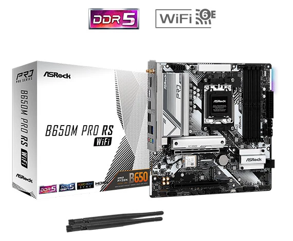 ASROCK ANAKART - 90-MXBLZ0-A0UAYZ- B650M PRO RS WF ürün görseli 1
