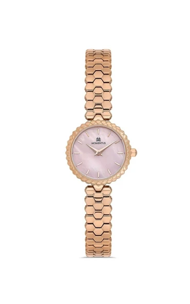 Momentus CW2324R-12SR Çelik Kasa Çelik Kordon 3 Atm Suya Dayanıklı RoseGold Kadın Kol Saati ürün görseli 1