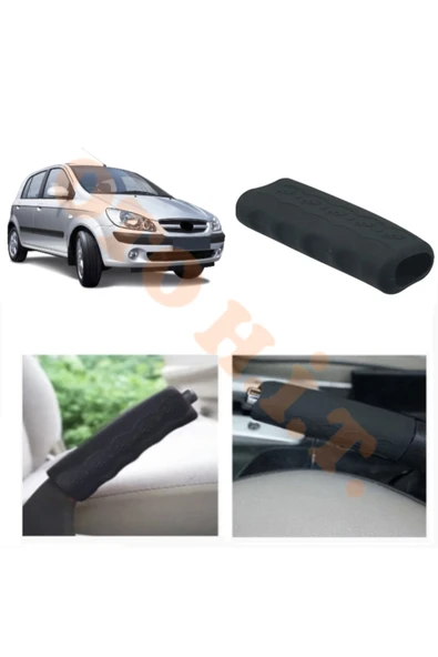 HYUNDAİ GETZ UYUMLU EL FRENİ KILIFI SİLİKON MAT SİYAH ürün görseli 1