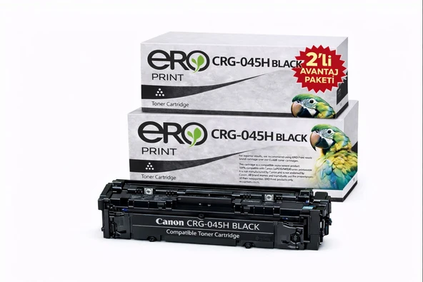 045HBK / Canon i-SENSYS LBP-612C Çipli Siyah Muadil Toner - 2'li Avantaj Paket ürün görseli 1