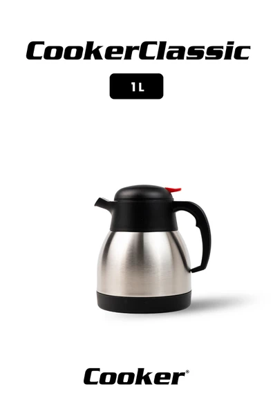 Cooker Classic 1 Litre Paslanmaz Çelik Termos CKR2035 ürün görseli 1