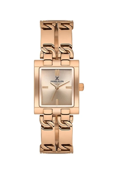 Daniel Klein DK.3.10052-5 Kare Kadran Çelik Kaplama 3 ATM Suya Dayanıklı Rose Gold Renk Kadın Kol Saati ürün görseli 1