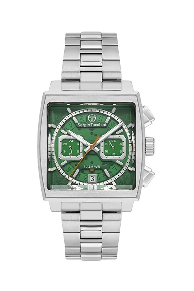 Sergio Tacchini ST.1.10460-4 Kare Kadran Fonksiyonlar Aktif  Metalik Renk Erkek Kol Saati ürün görseli 1