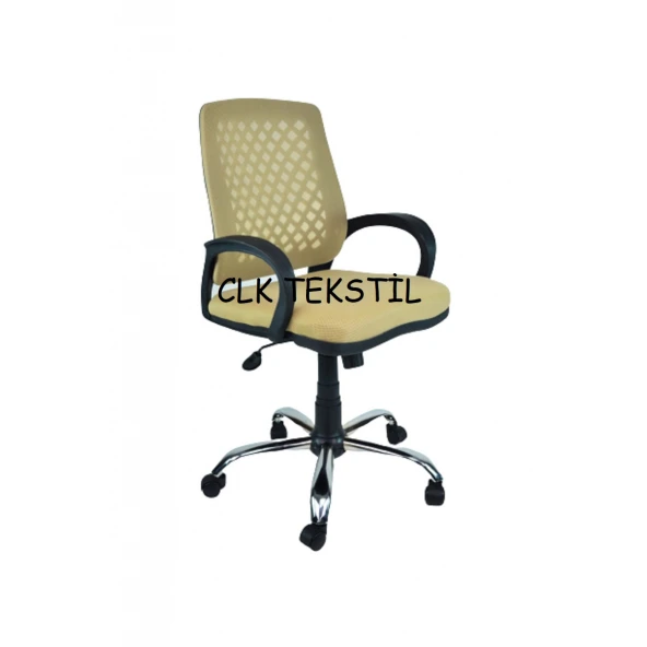 CLK Fileli Petek Ofis Büro Bilgisayar Koltuğu Sandalyesi KROM AYAK ürün görseli 1