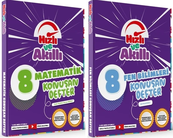 Tammat 8. Sınıf Matematik + Fen Bilimleri Hızlı Ve Akıllı Konuşan Defter Soru Bankası Set 2 Kitap ürün görseli 1