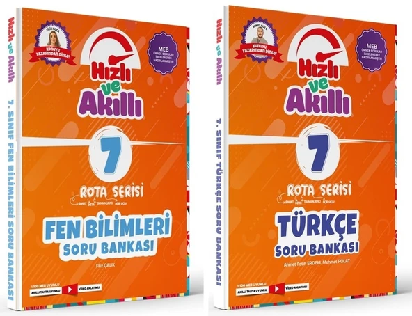 Tammat 7. Sınıf Fen Bilimleri Ve Türkçe Rota Hızlı Ve Akıllı Soru Bankası Seti 2 Kitap ürün görseli 1
