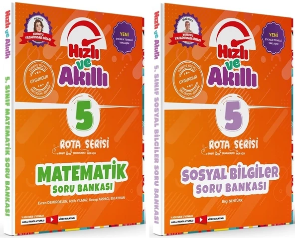Tammat 5. Sınıf Matematik Ve Sosyal Bilgiler Hızlı Ve Akıllı Soru Bankası Seti 2 Kitap ürün görseli 1