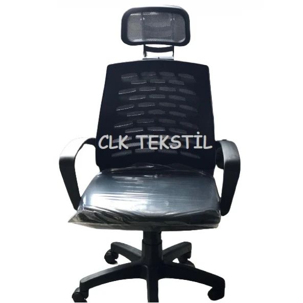 CLK Ofis Başlıklı Fileli Bilgisayar Makam Müdür Koltuğu Sandalesi PLASTİK AYAK ürün görseli 1