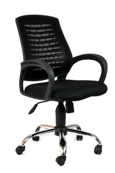 Porziyon Comfy çalışma sandalyesi ofis koltuğu siyah krom ürün görseli 1