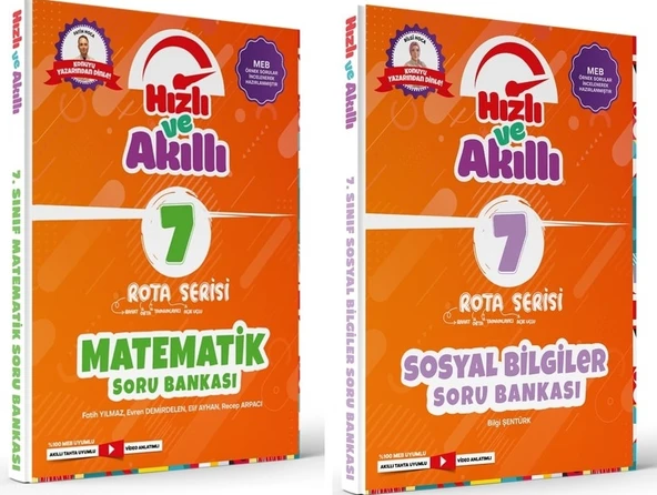 Tammat 7. Sınıf Matematik Ve Sosyal Bilgiler Rota Hızlı Ve Akıllı Soru Bankası Seti 2 Kitap ürün görseli 1