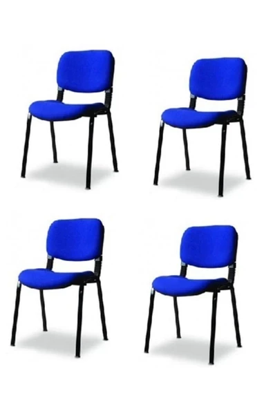 Arj I Office Furniture & Desing Mavi Ofis Büro Bekleme Misafir Form Koltuğu Sandalyesi 4lı 012 ürün görseli 1