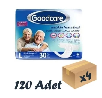 GOODCARE Belbantlı Large (büyük Boy) Yetişkin Hasta Bezi 120 Adet ürün görseli 1