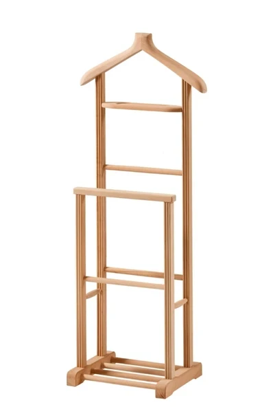 Geppetto Home Çiftli Dilsiz Uşak Askılık Cilasız Ham Ahşap 7559 ürün görseli 1