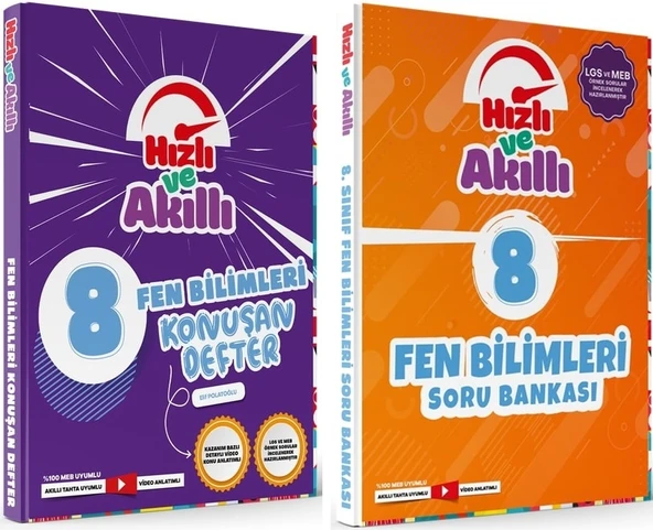 Tammat 8. Sınıf Fen Bilimleri Hızlı Ve Akıllı Soru + Defter Set 2 Kitap ürün görseli 1