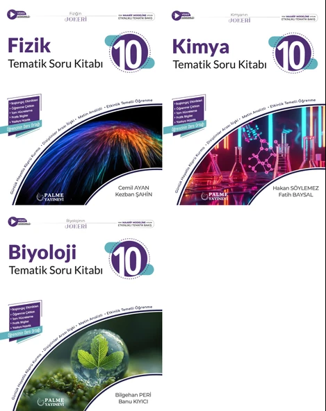 Palme 2026 10. Sınıf Fizik + Kimya + Biyoloji Joker Tematik Soru Seti 3 Kitap ürün görseli 1